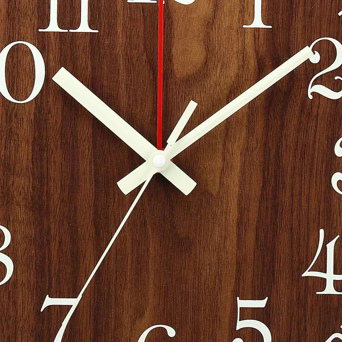 Garduru Leuchtende Wanduhr | Holzdesign | Geräuschlos | Nachtlicht | Nordischer Stil | Geschenkidee