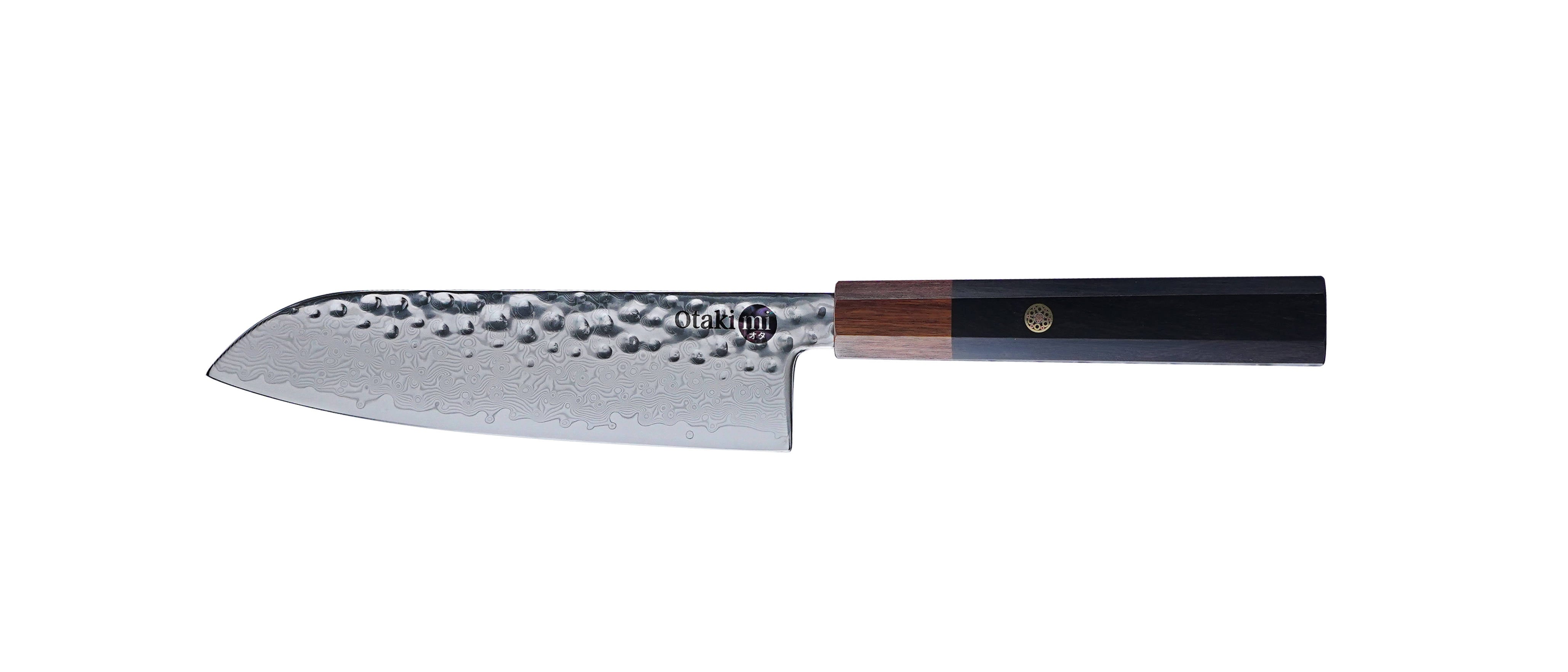 Santoku Damascus Chef's Knife - Bunka - 19 cm Blade