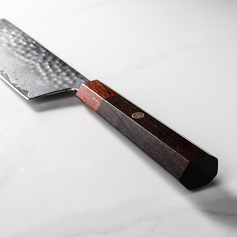 Nakiri Damascus Chef's Knife - Bunka - 18 cm Blade